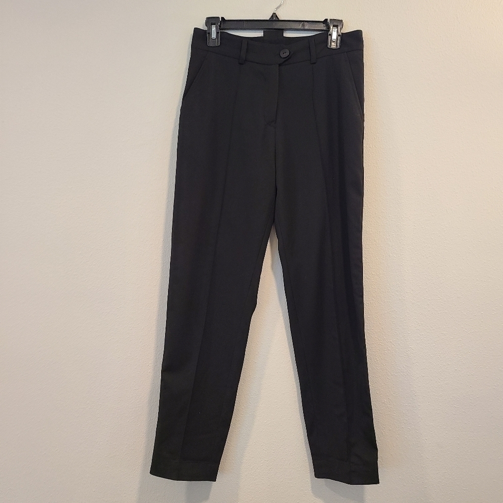 Isabel Benenato Black Wool Slim Pants